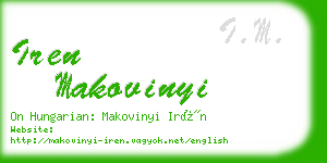 iren makovinyi business card